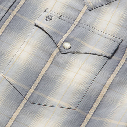 Smoke Diamonds Plaid Western Shirt Grey - Stetson