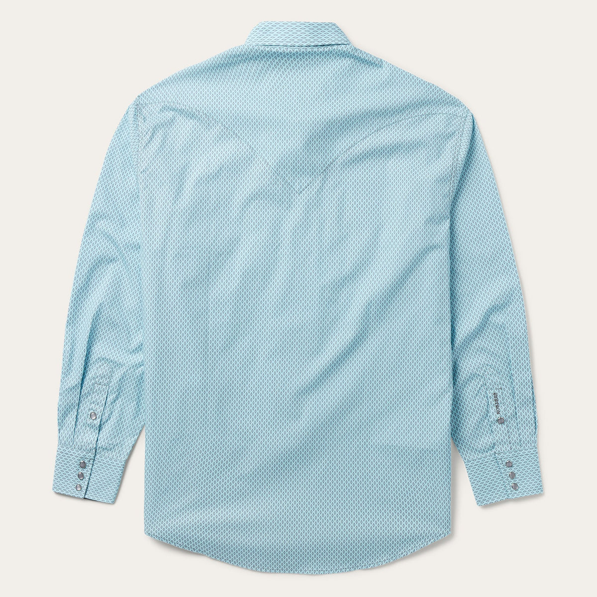 Silver Diamond Neat Print Western Shirt Blue - Stetson