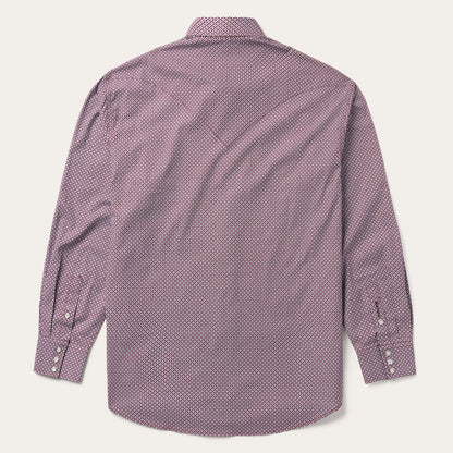 Four Point Geo Print Western Shirt Blue - Stetson
