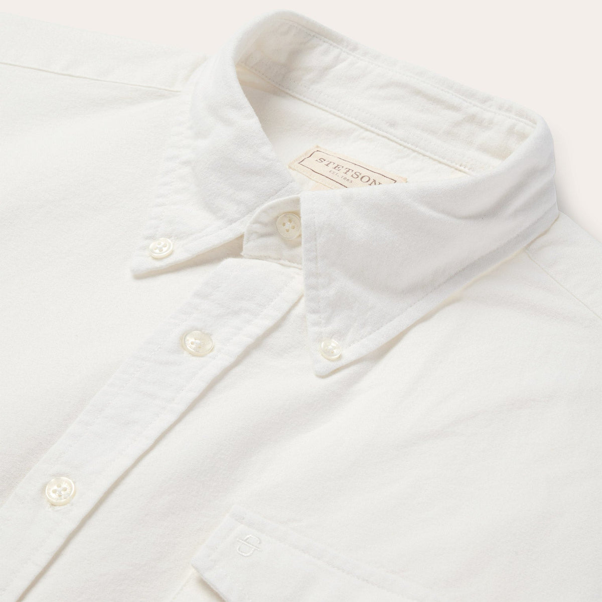 Oxford Button-Down Shirt White - Stetson