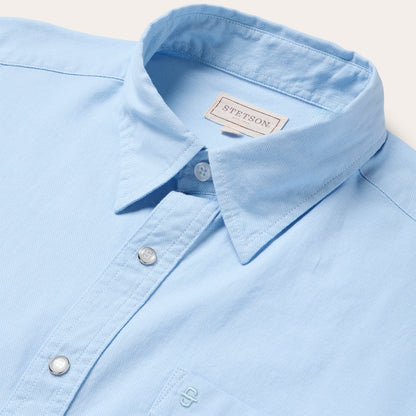 Pinpoint Oxford Shirt Blue - Stetson