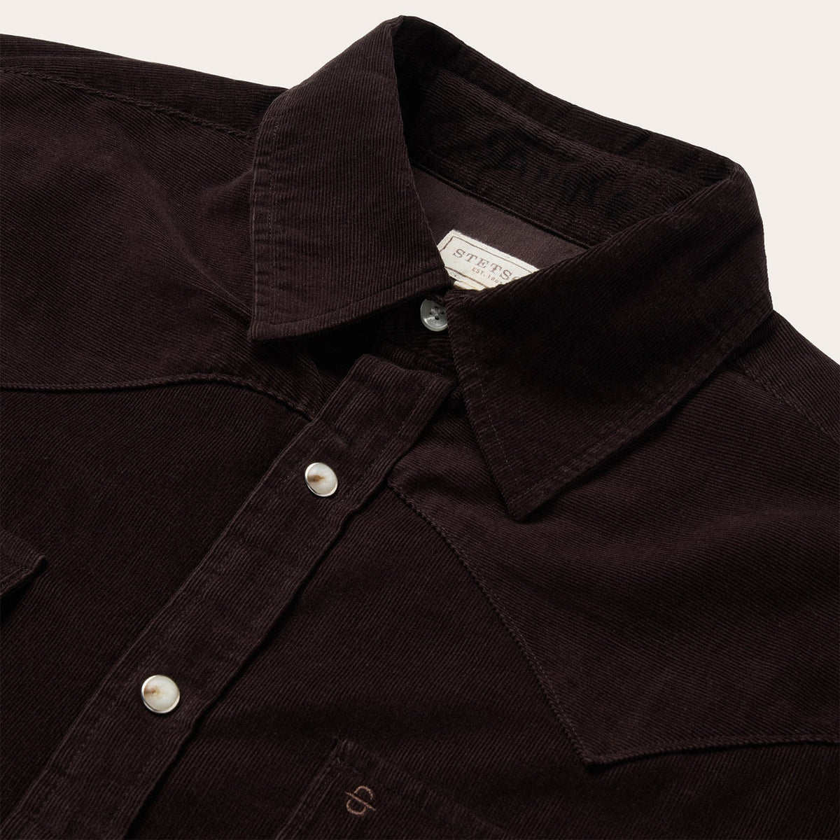 Corduroy Western Shirt Brown - Stetson