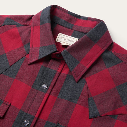 Buffalo Plaid Western Shirt Red - Stetson