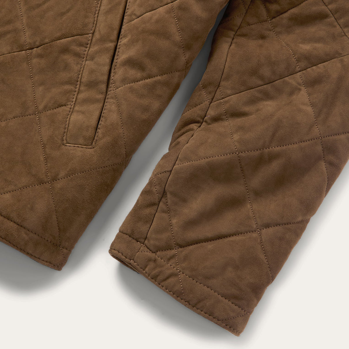 Quilted Suede Jacket Brown - Stetson