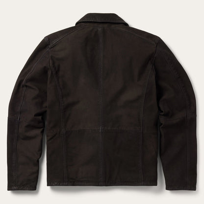Zip Front Suede Leather Jacket Brown - Stetson