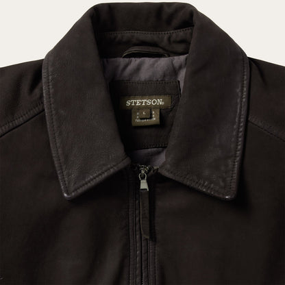 Zip Front Suede Leather Jacket Brown - Stetson