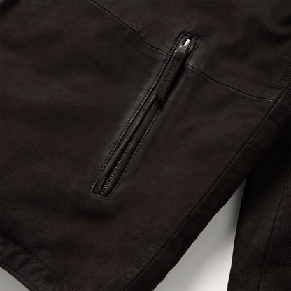 Zip Front Suede Leather Jacket Brown - Stetson