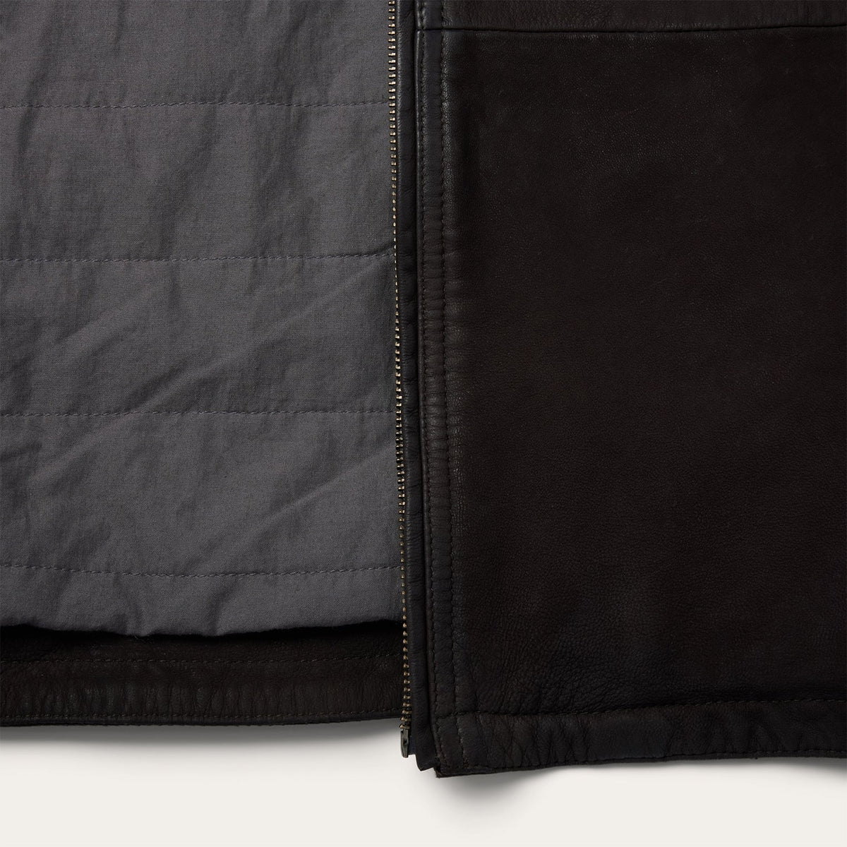 Zip Front Suede Leather Jacket Brown - Stetson
