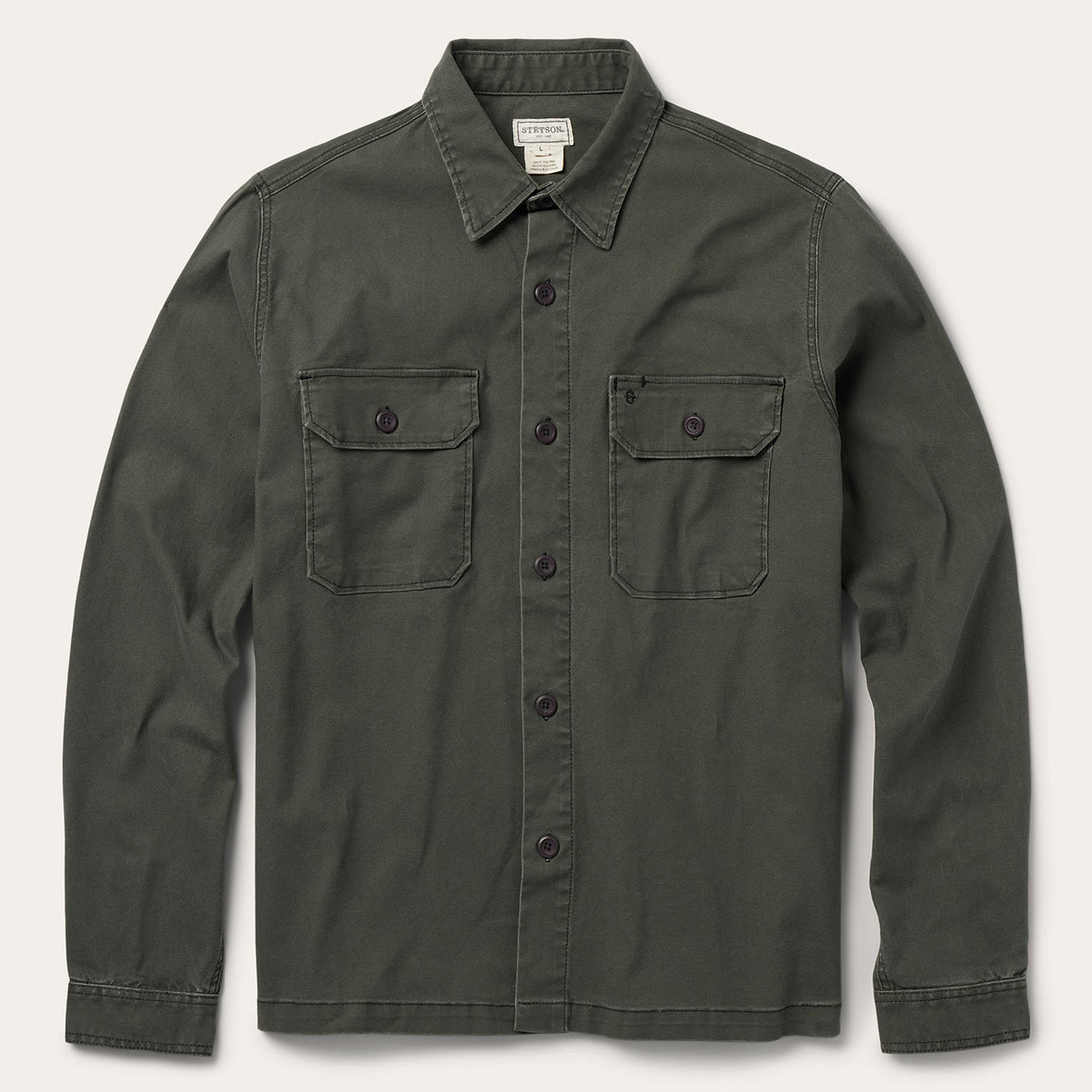 Stretch Canvas Jac-Shirt Green - Stetson
