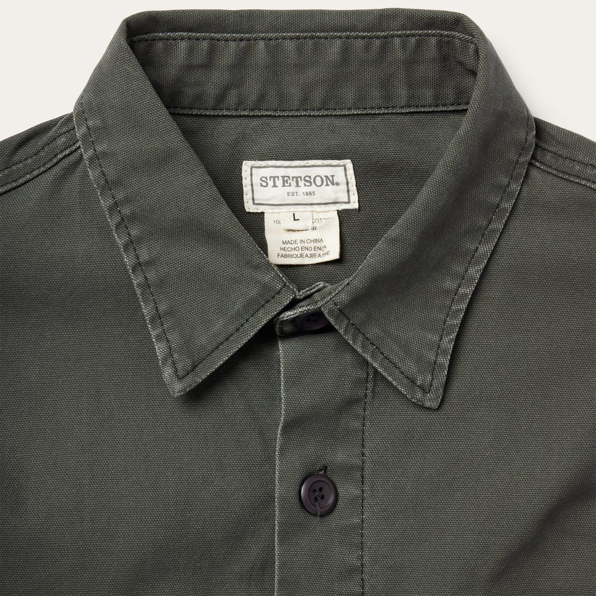 Stretch Canvas Jac-Shirt Green - Stetson
