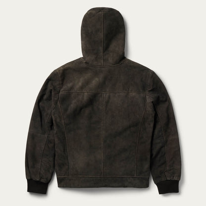 Suede Hooded Jacket Brown - Stetson