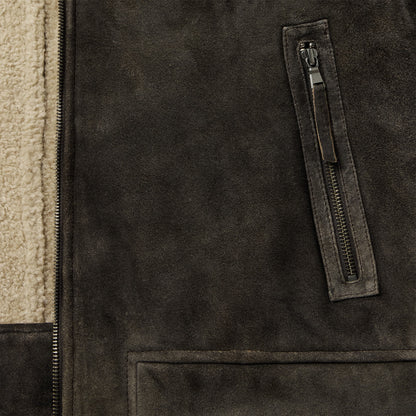 Suede Hooded Jacket Brown - Stetson
