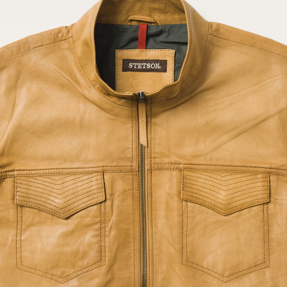 Butter Soft Distressed Leather Jacket Brown - Stetson