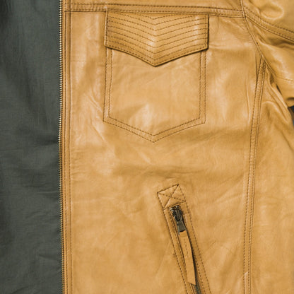 Butter Soft Distressed Leather Jacket Brown - Stetson
