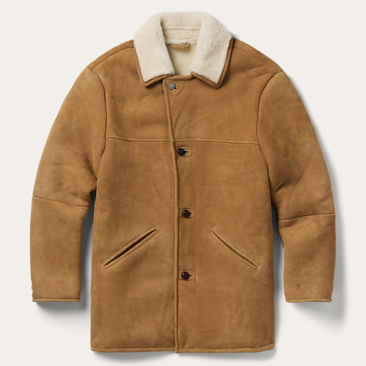 Suede Shearling Ranch Coat Saddle - Stetson