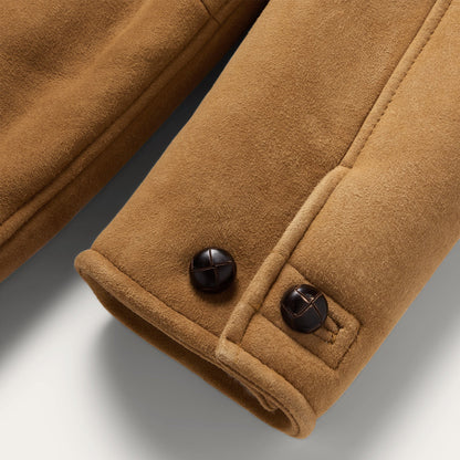 Suede Shearling Ranch Coat Saddle - Stetson