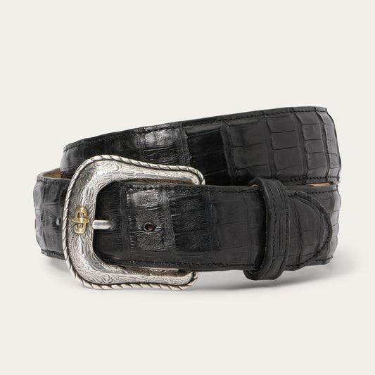 Caiman Western Tab Belt Black Classic - Stetson