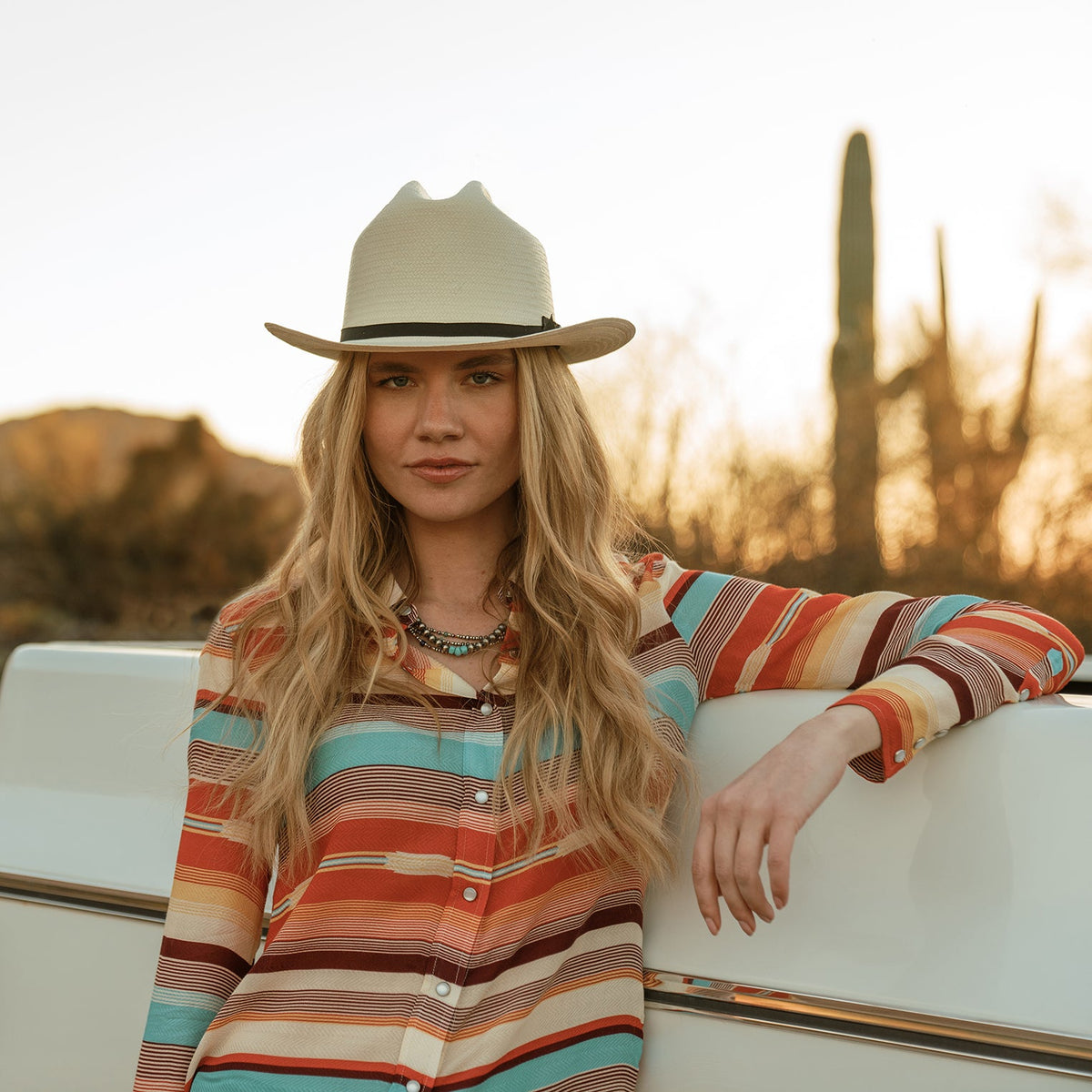 Sunset Serape Print Western Shirt Multi - Stetson
