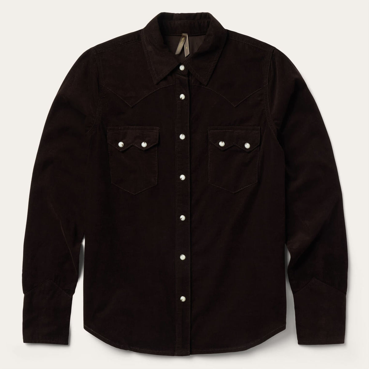 Corduroy Denim Western Shirt Brown - Stetson