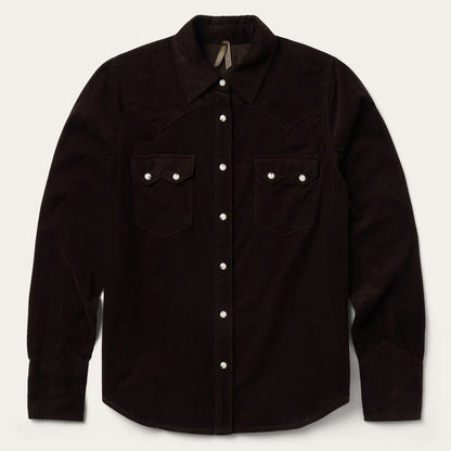 Corduroy Denim Western Shirt Brown - Stetson