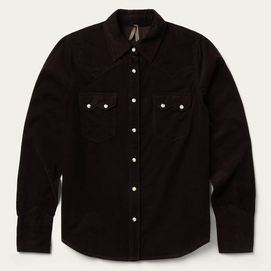 Corduroy Denim Western Shirt Brown - Stetson