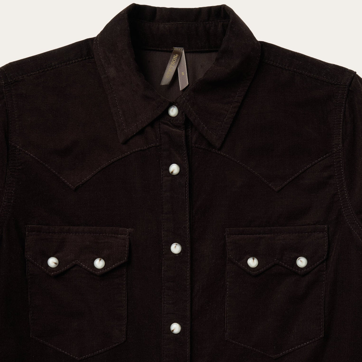 Corduroy Denim Western Shirt Brown - Stetson