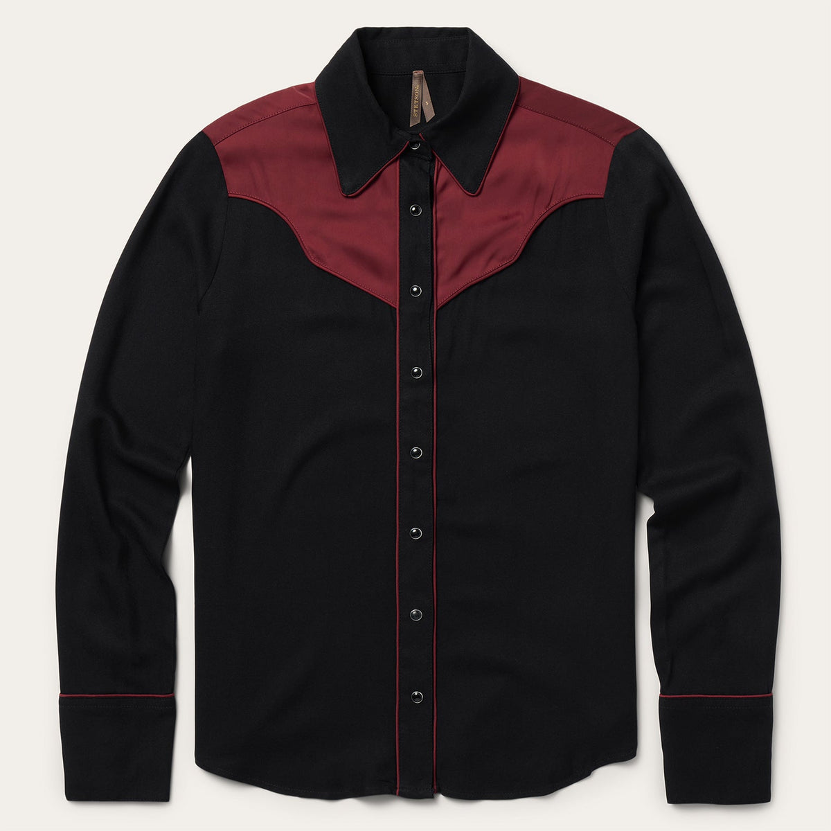 Piped Western Blouse Black - Stetson