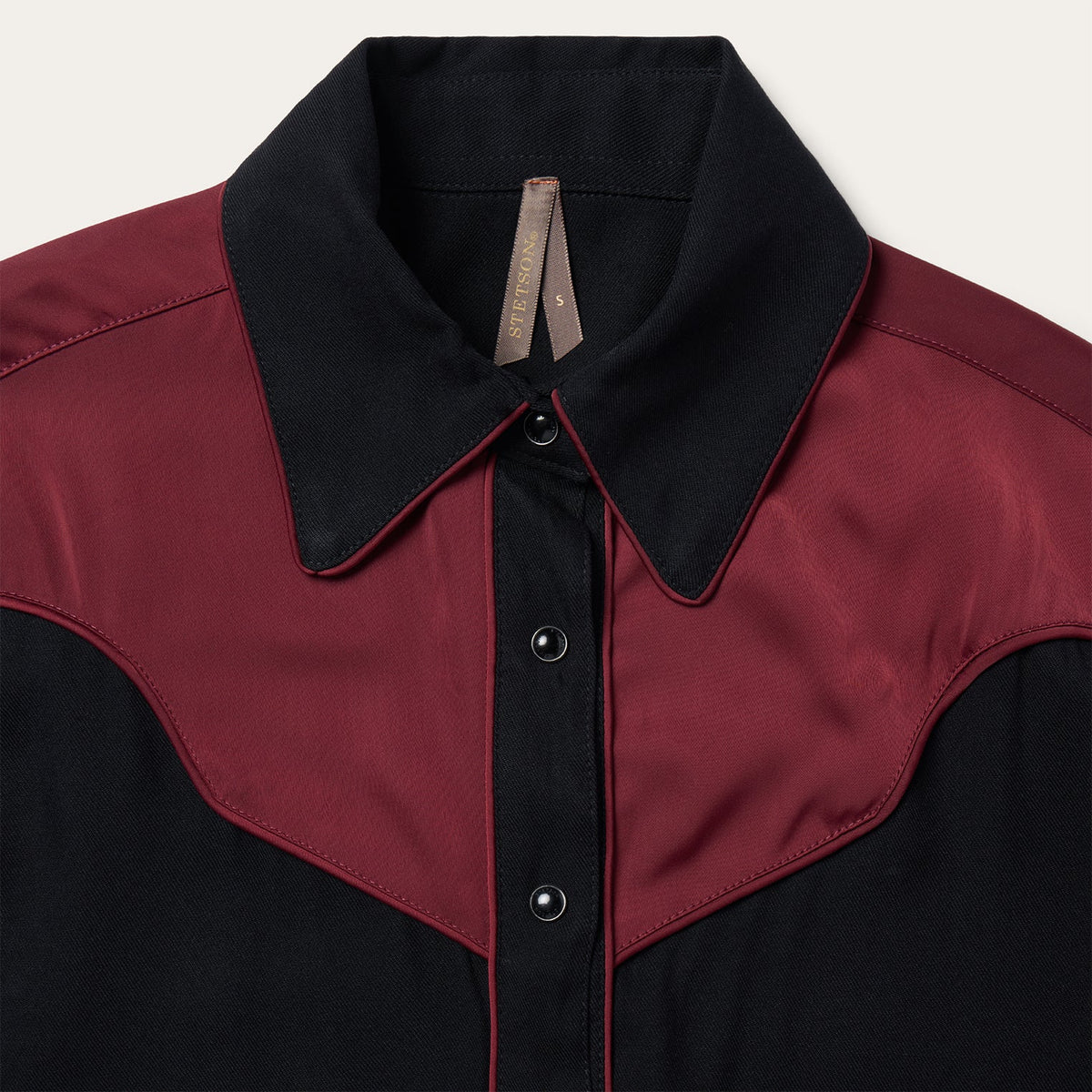 Piped Western Blouse Black - Stetson