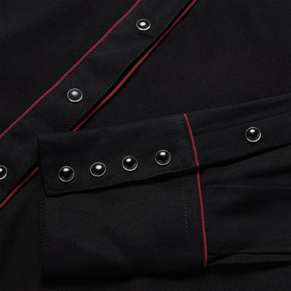 Piped Western Blouse Black - Stetson
