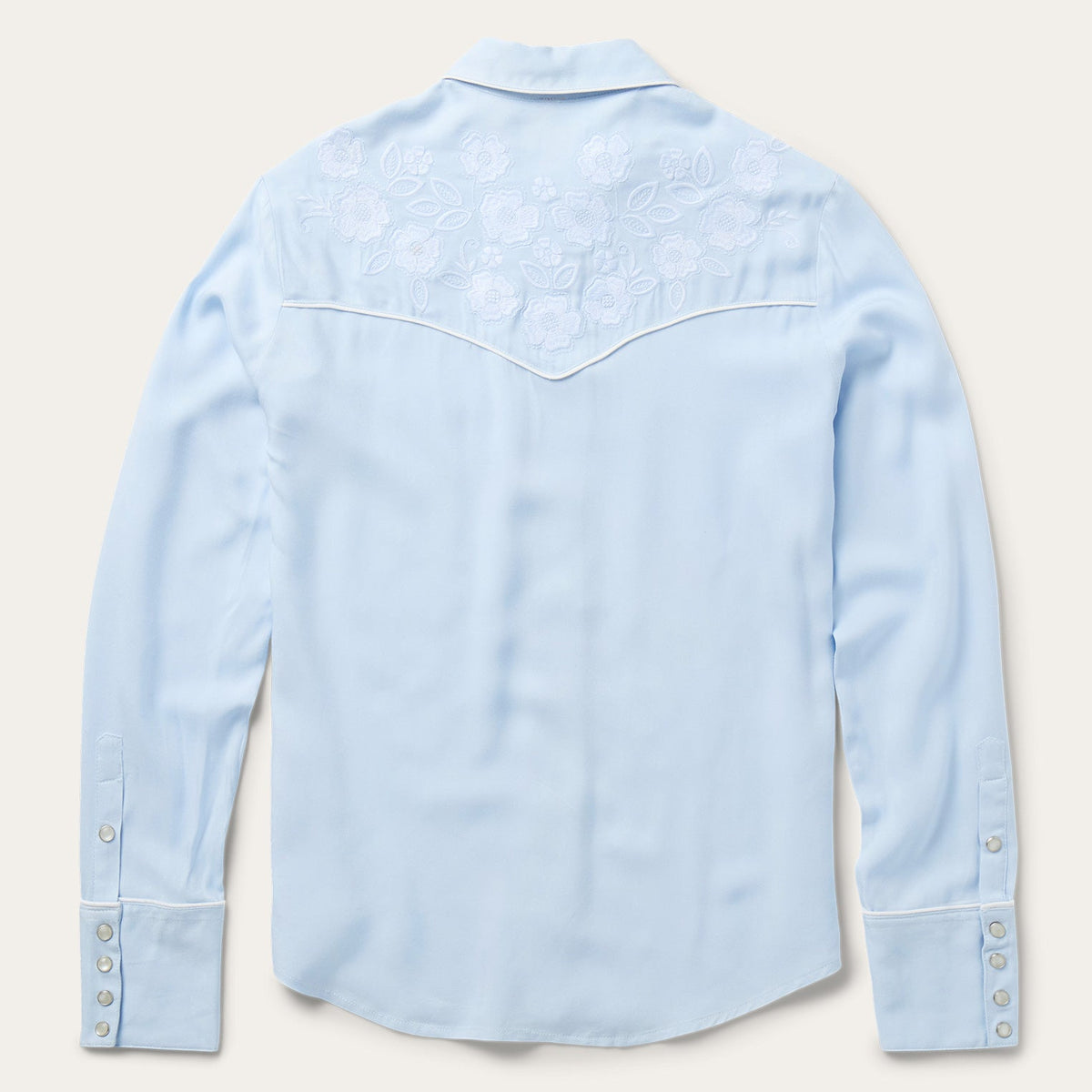 Embroidered Retro Western Shirt Blue - Stetson