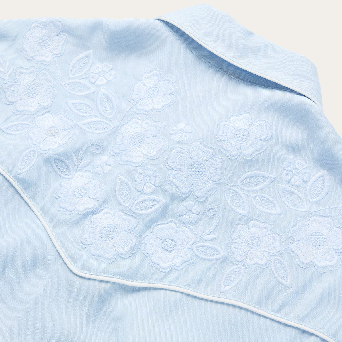 Embroidered Retro Western Shirt Blue - Stetson