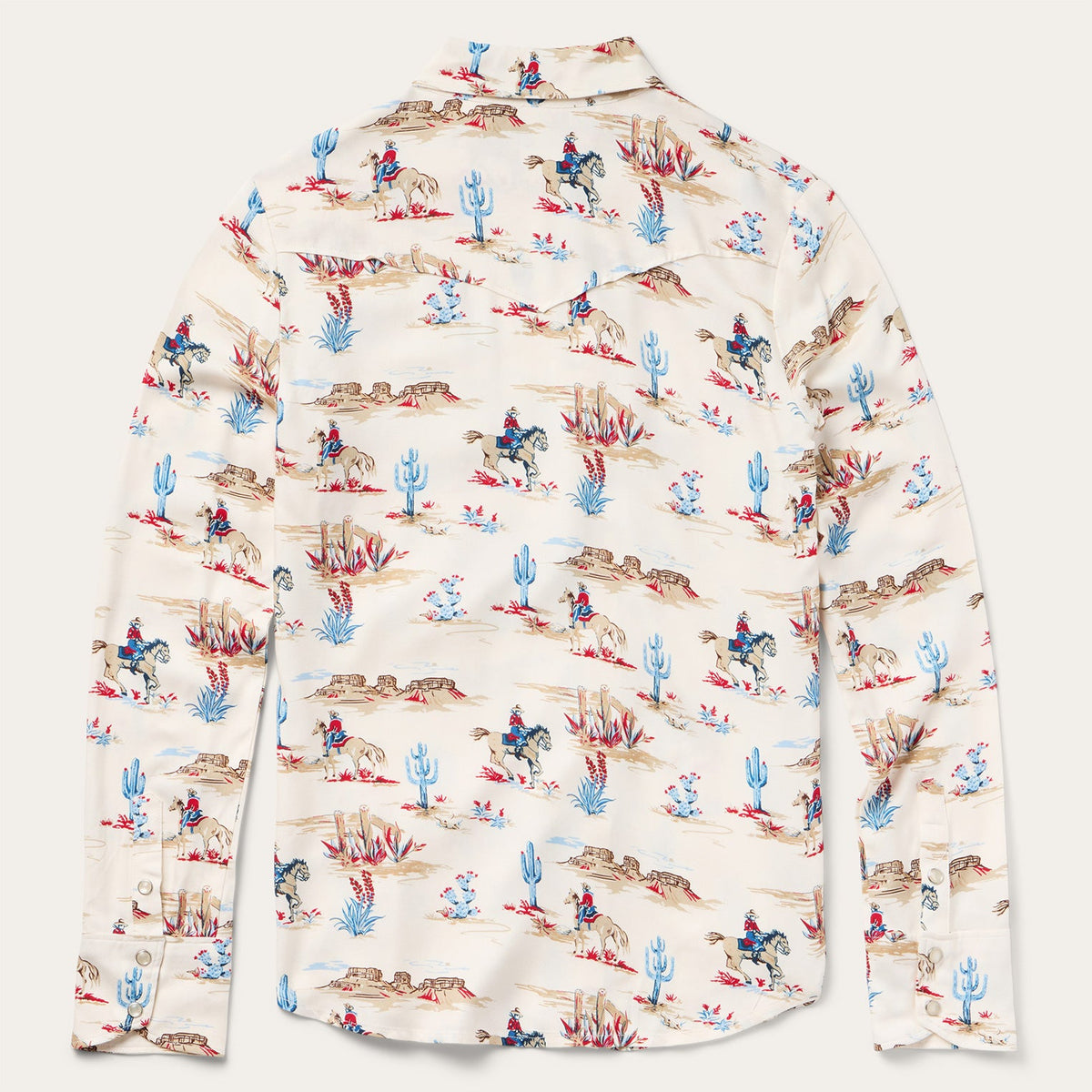 Desert Trail Print Western Shirt White - Stetson
