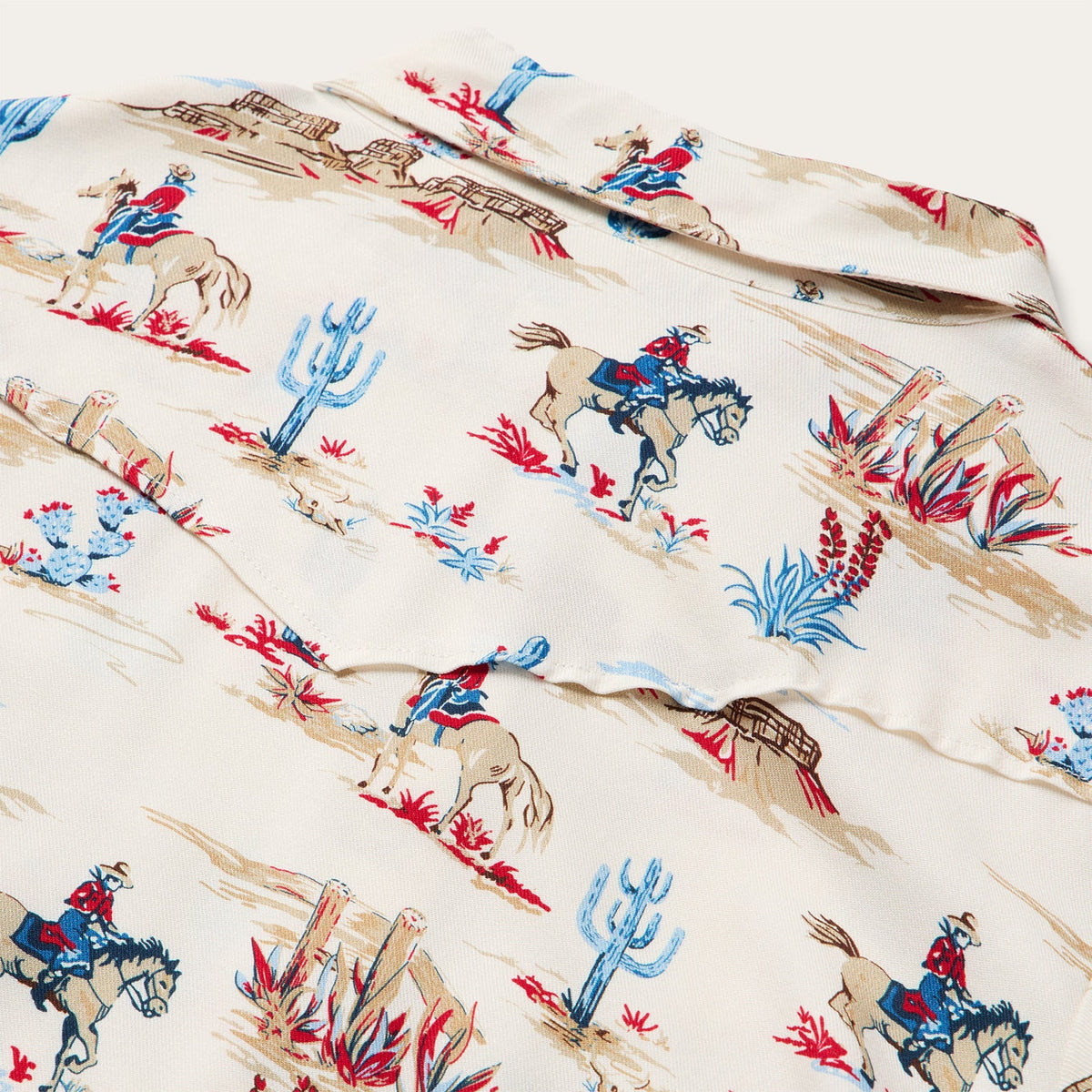 Desert Trail Print Western Shirt White - Stetson