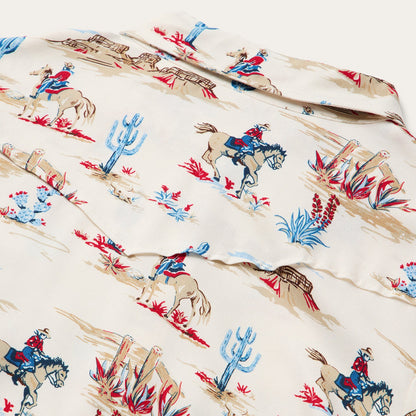 Desert Trail Print Western Shirt White - Stetson