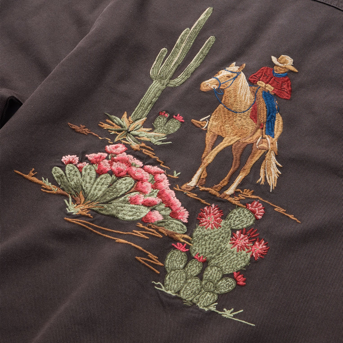 Desert Scene Embroidered Western Shirt Brown - Stetson