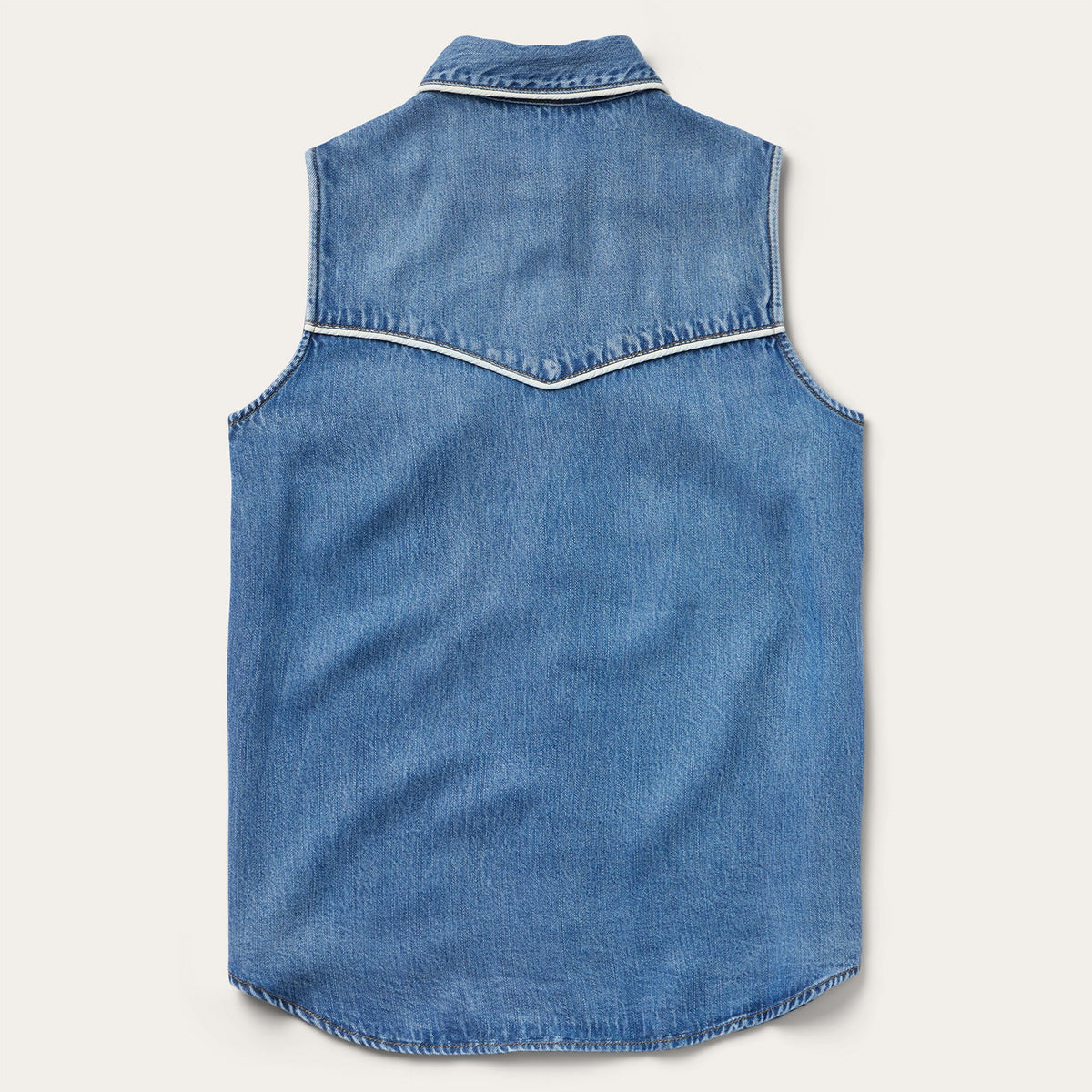 Sleeveless Denim Western Shirt Blue - Stetson