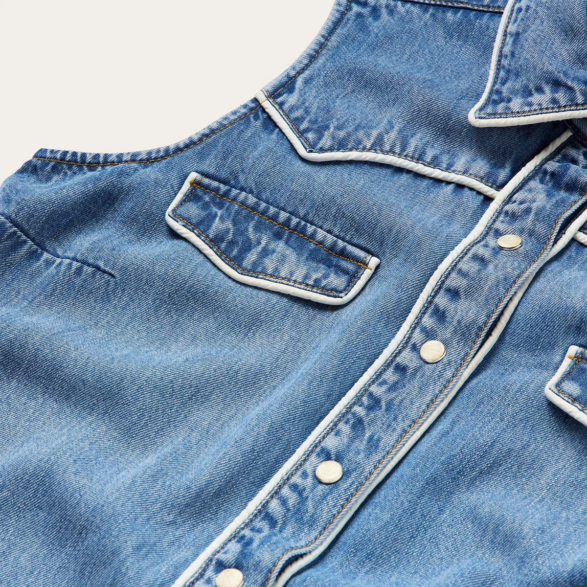Sleeveless Denim Western Shirt Blue - Stetson