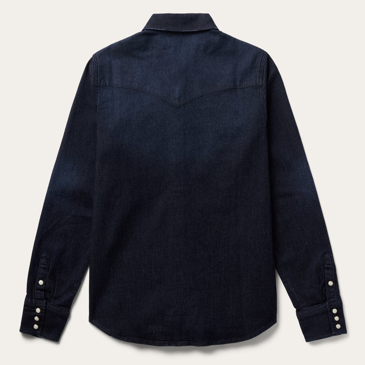 Embroidered Dark Denim Snap Front Shirt Blue - Stetson