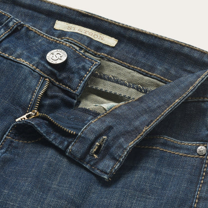 818 Slim Fit Bootcut Jeans Dark Blue - Stetson