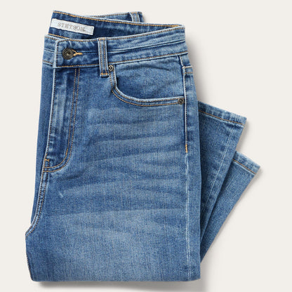 915 High-Rise Straight Fit Jeans Blue Medium Wash - Stetson
