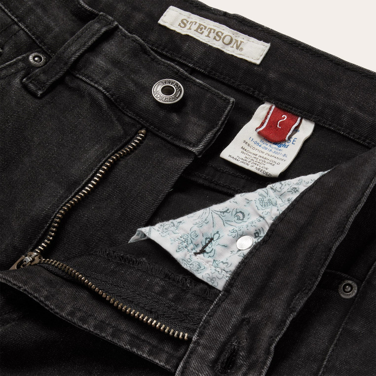 915 High-Rise Straight Fit Jeans Black - Stetson