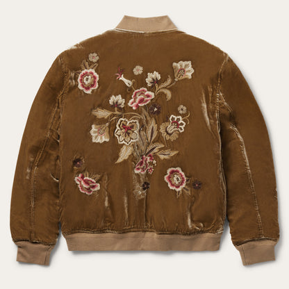 Embroidered Velvet Bomber Jacket Copper - Stetson