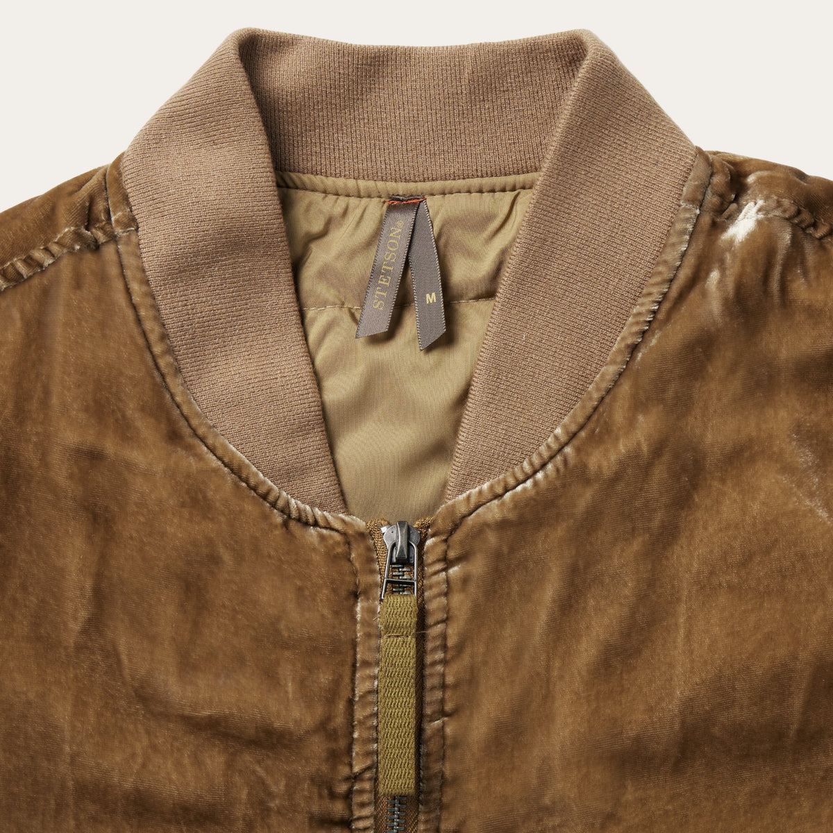 Embroidered Velvet Bomber Jacket Copper - Stetson