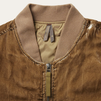 Embroidered Velvet Bomber Jacket Copper - Stetson