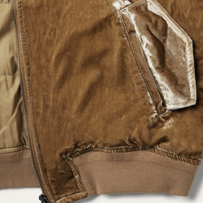 Embroidered Velvet Bomber Jacket Copper - Stetson