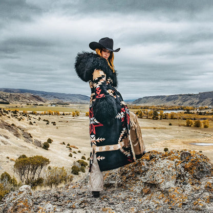 Stetson x Lindsey Thornburg Shearling Duster Black - Stetson