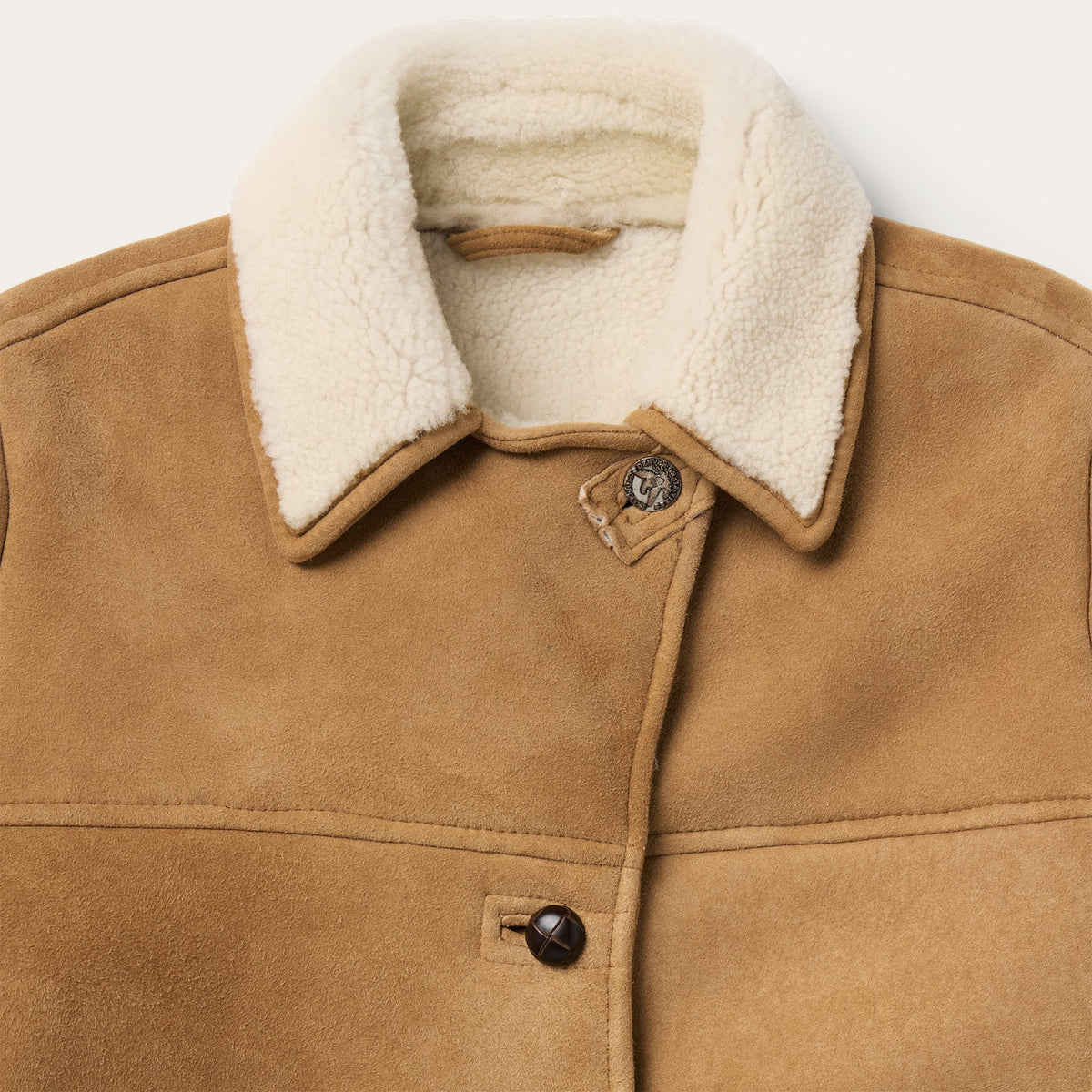 Shearling Suede Ranch Coat Saddle - Stetson