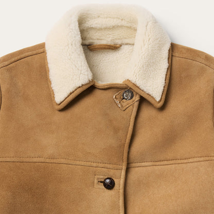 Shearling Suede Ranch Coat Saddle - Stetson