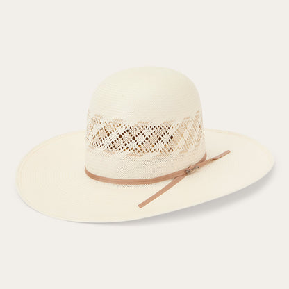 Thunder 10X Open Crown Straw Cowboy Hat Ivory Gray - Stetson