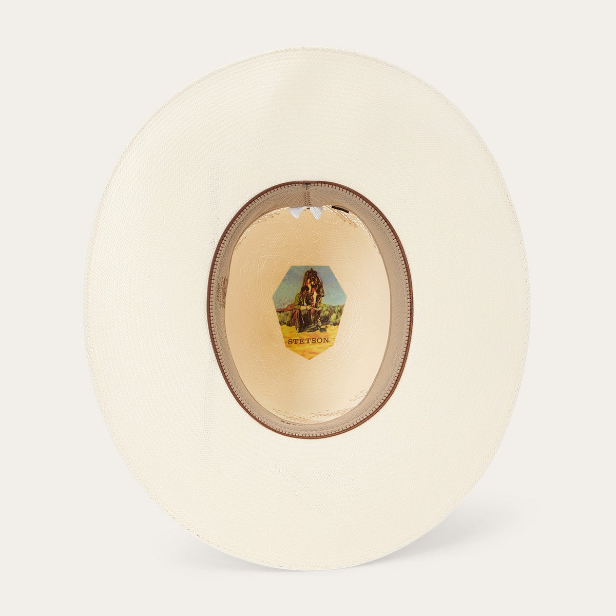 Thunder 10X Open Crown Straw Cowboy Hat Ivory Gray - Stetson